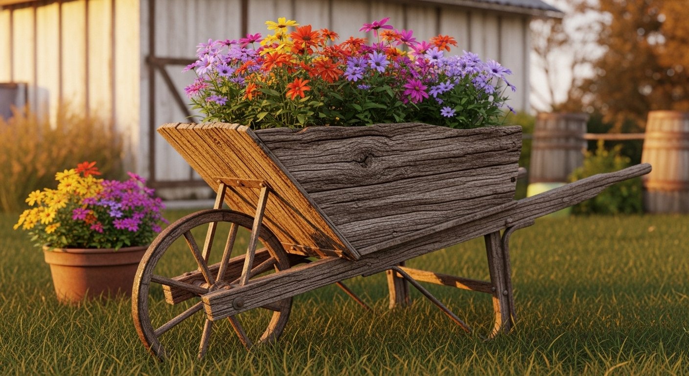 20 Cool Rustic Garden Decor Planters for Farmhouse Style