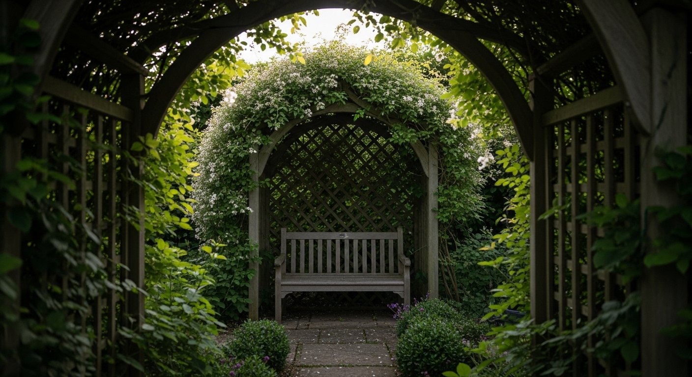 15 Easy Garden Arbor with Bench Ideas for Cozy Corners