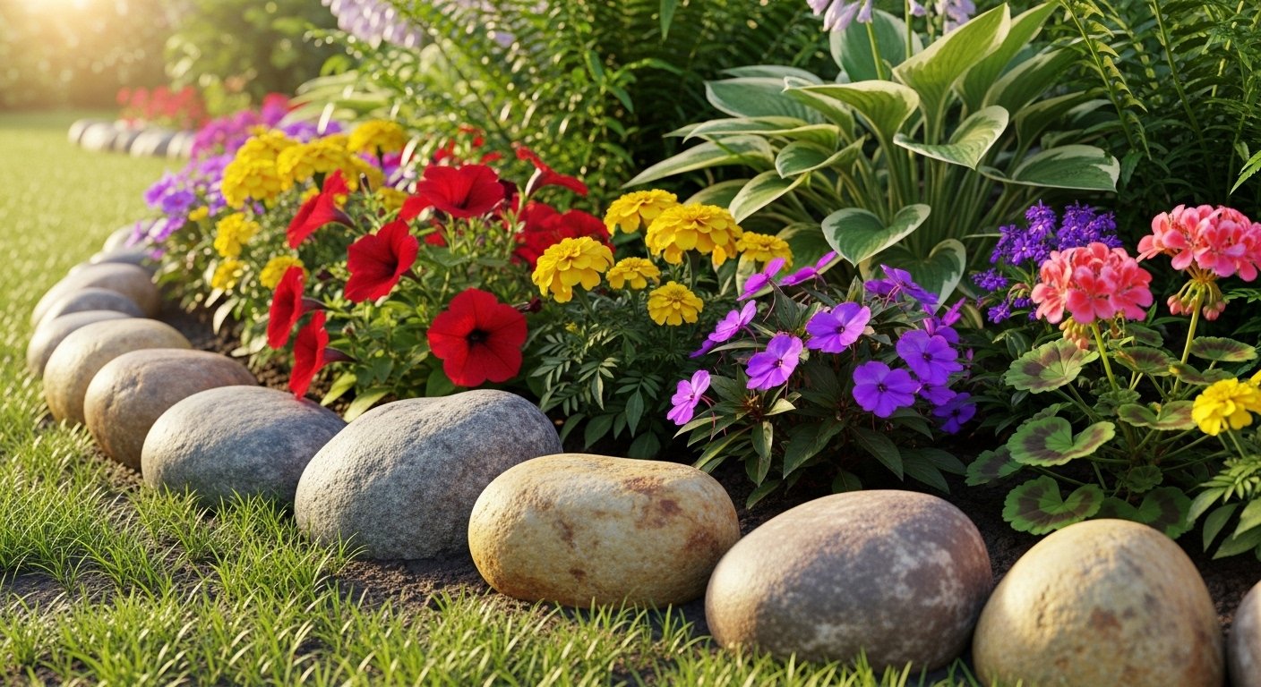 15 Best Garden Bed Edging Stone Ideas for Clean Borders